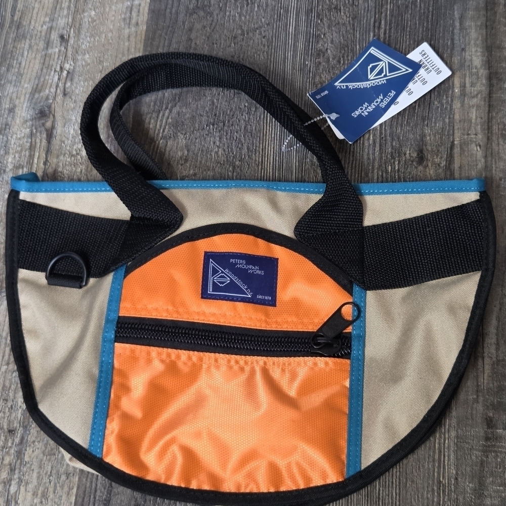 Urban Outfitters Orange and Tan Shoulder Bag